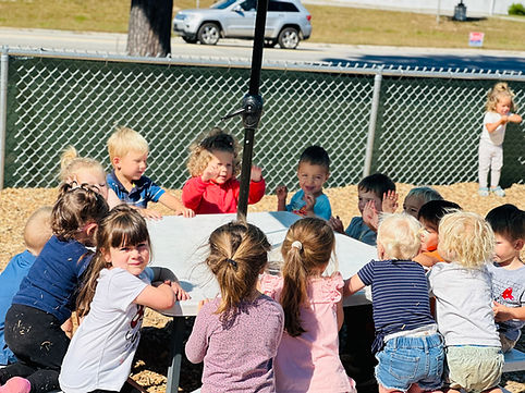 Children learning and playing